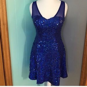 Royal Blue Sequin Dress